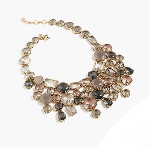 NWT J. Crew Crystal waterfall necklace